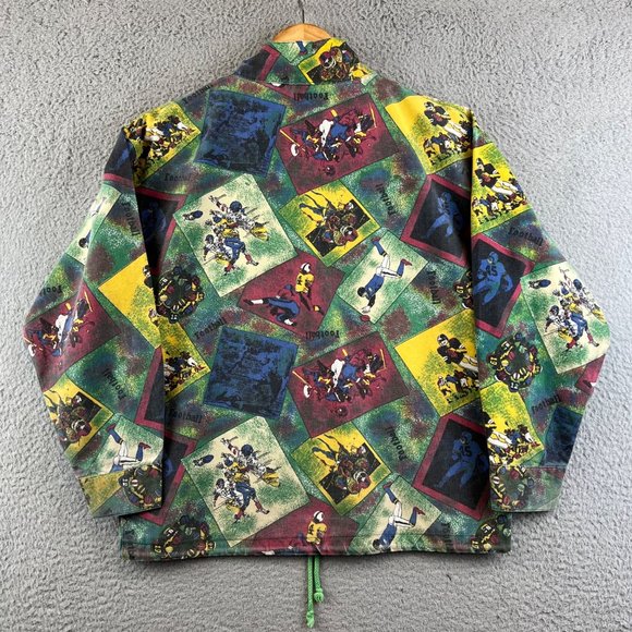 Vintage 1980s Youth Boy BYO Byo Boy American football all over print shirt Mediu - Picture 2 of 9